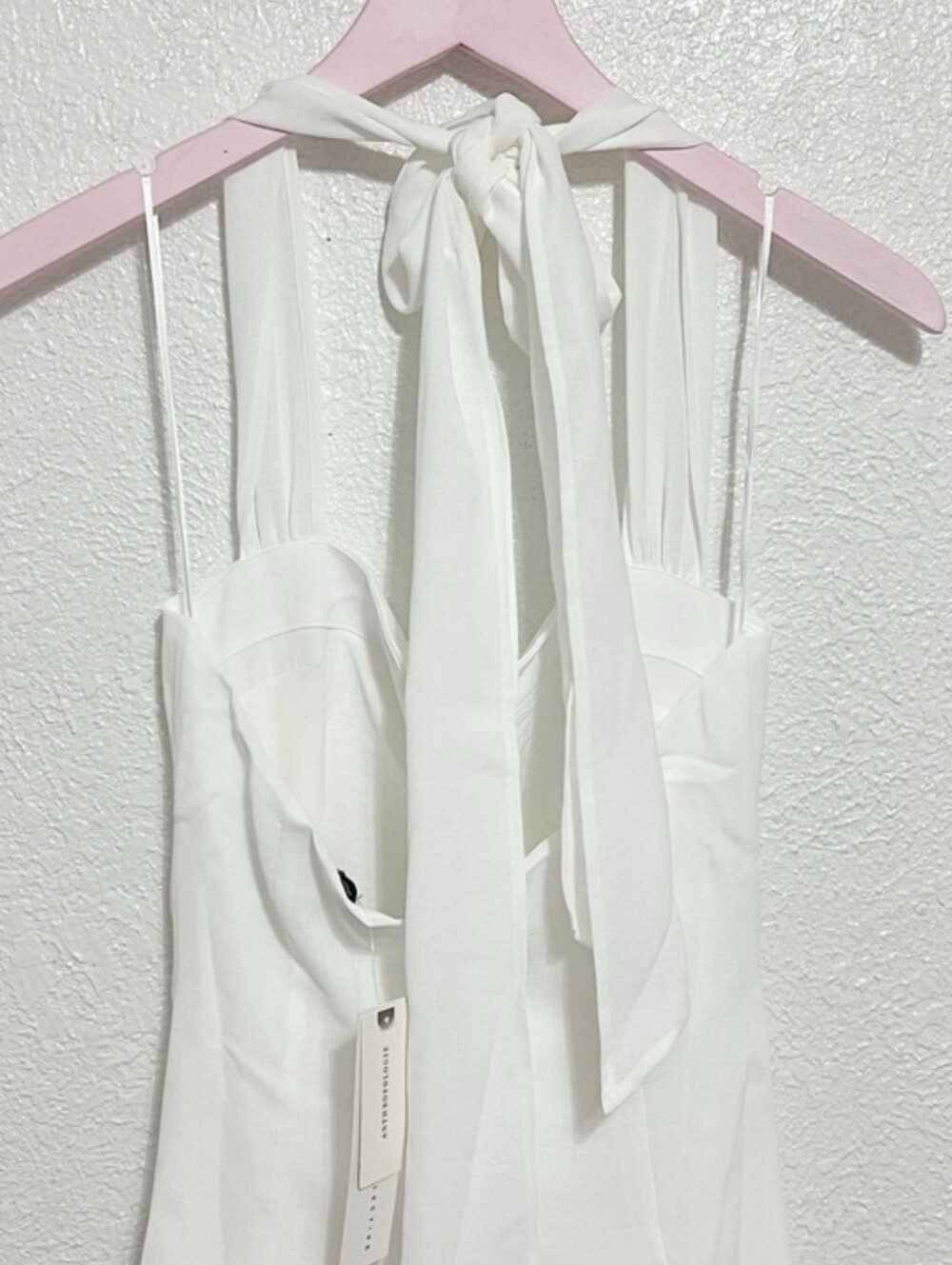 Anthropologie Delfi Collective NWT Delilah Halter Pleated Drop-Waist Maxi Dress - Picture 10 of 13